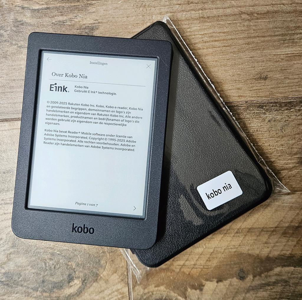 Zgan Kobo Nia ereader met nieuwe cover, Computers en Software, E-readers, 8 GB, Rakuten Kobo Inc, 6 inch of minder, Ophalen of Verzenden