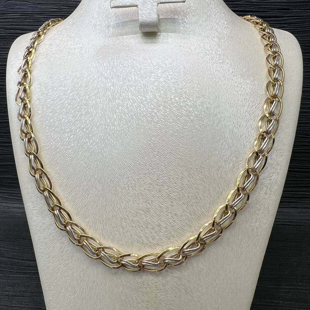 14k gouden ketting collier prachtig schakel, Ophalen of Verzenden, Nieuw, Goud