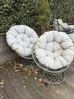 2x Papasan stoelen met kussens - Gebruikt, Tuin en Terras, Ophalen, Gebruikt, Wicker