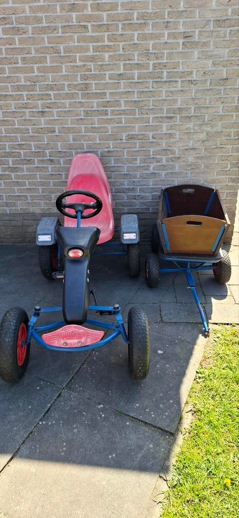 Mammoet skelter met extra stoeltje en karretje, Kinderen en Baby's, Speelgoed | Buiten | Skelters, Ophalen, Gebruikt, Mammoet