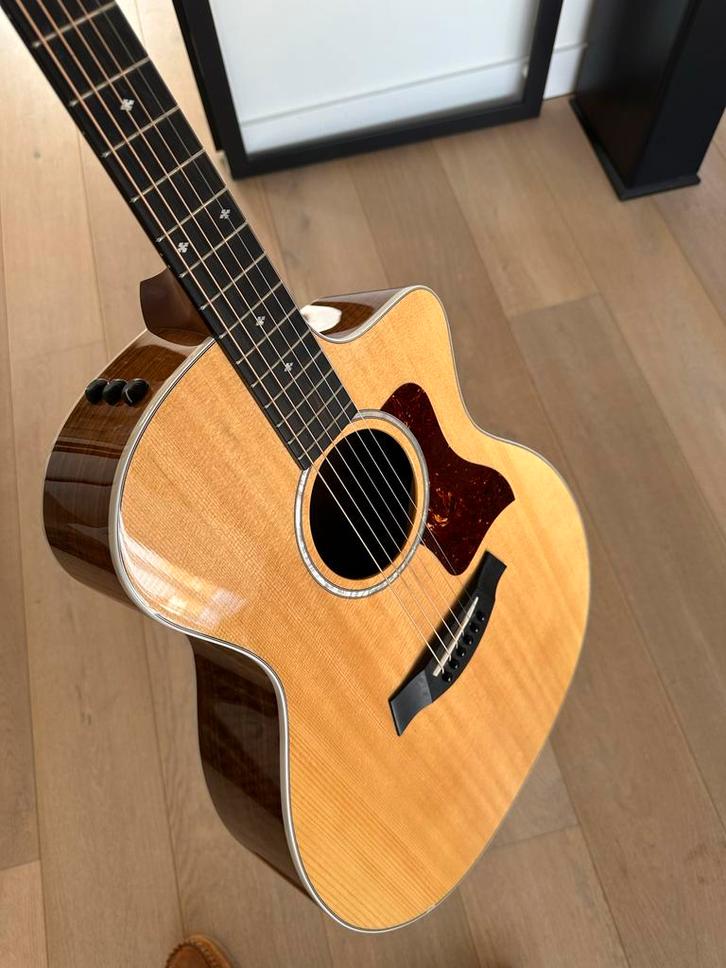 Taylor 214ce DLX gitaar met koffer, Muziek en Instrumenten, Snaarinstrumenten | Gitaren | Akoestisch, Gebruikt, Western- of Steelstringgitaar
