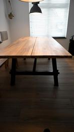SKOGSTA Eettafel, acacia/zwart, 235x100 cm, Huis en Inrichting, Ophalen, Gebruikt, 200 cm of meer, 50 tot 100 cm
