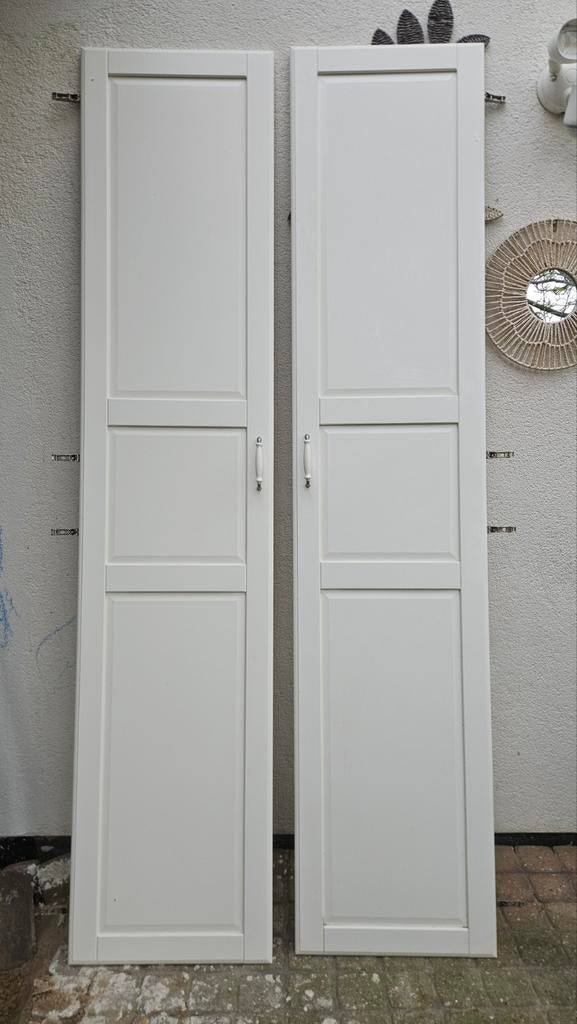 2x IKEA PAX kastdeuren TYSSEDAL Wit 50x229 cm, Ophalen, Gebruikt, 200 cm of meer, 50 tot 100 cm