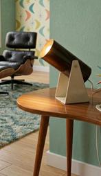 Vintage, design, space age wandlamp / tafellamp, donkerbruin, Gebruikt, Vintage, Ophalen of Verzenden, Metaal