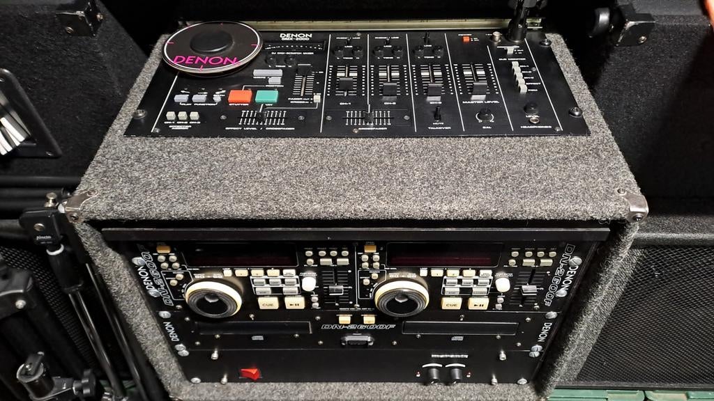 Denonset met versterker in rekje., Ophalen, Overige merken