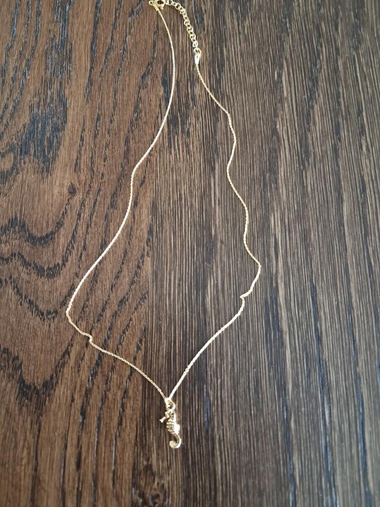 Verguld Arlizi hangertje met zeepaardje - 9,5 cm, Ophalen of Verzenden, Zo goed als nieuw, Goud, Overige materialen