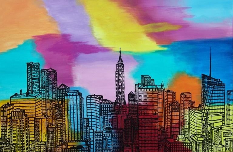 Kunsthandel Gennep - "View On New York", Antiek en Kunst, Ophalen of Verzenden