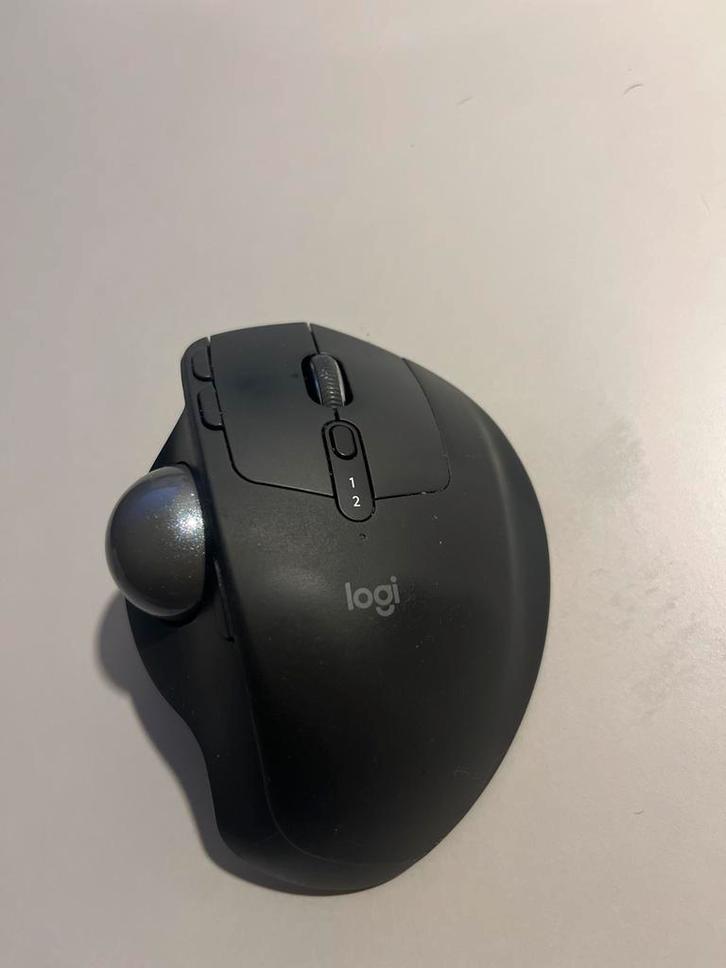 Logitech MX Ergo Draadloze Trackball Muis - Ergonomisch, Computers en Software, Muizen, Zo goed als nieuw, Trackpad, Rechtshandig
