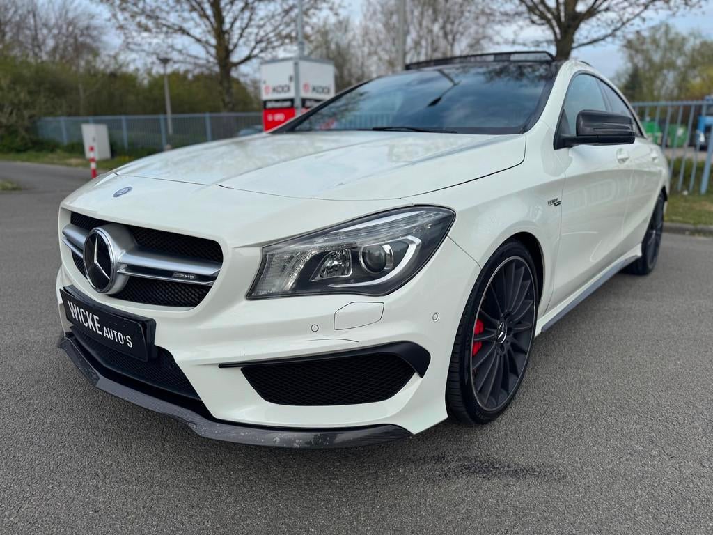 Mercedes-Benz CLA-klasse AMG 45 4MATIC PANO Kuipstoelen, Auto's, Mercedes-Benz, Automaat, CLA, Gebruikt, 4 cilinders