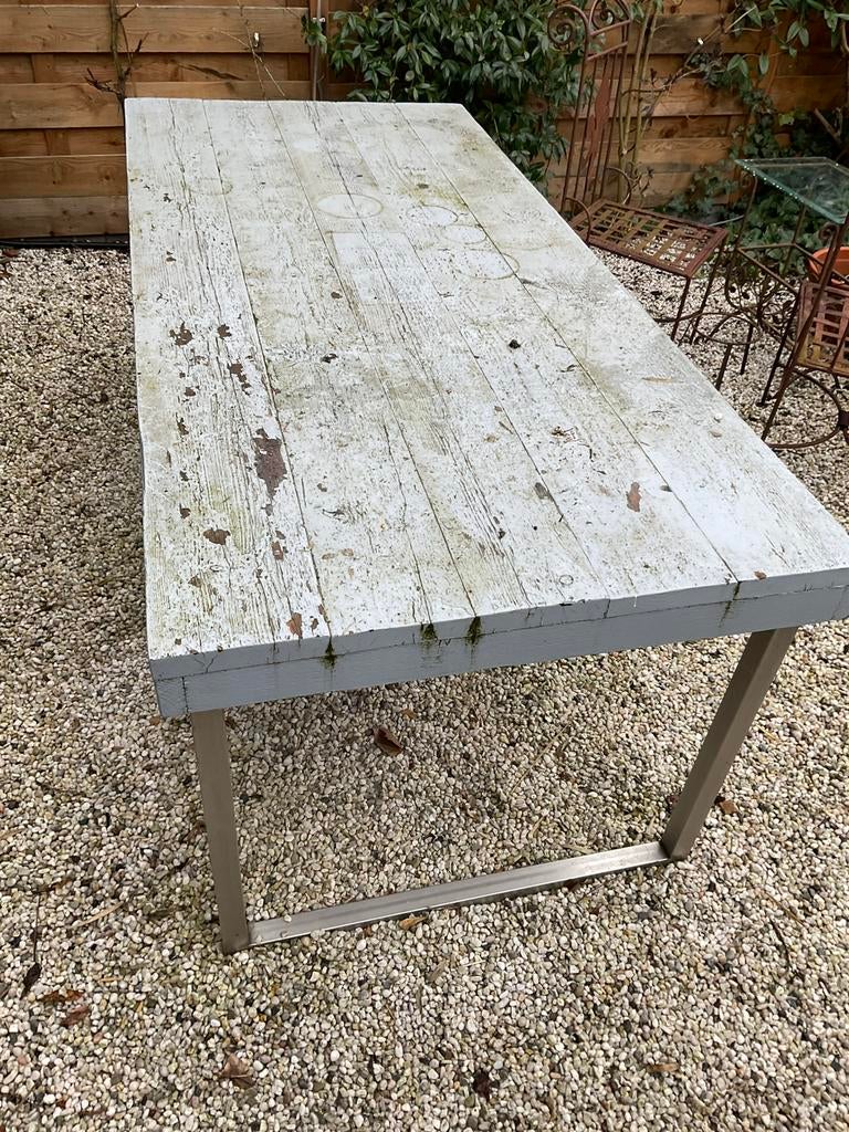 Gratis tuintafel, Tuin en Terras, Ophalen, Gebruikt, Rechthoekig, Hout