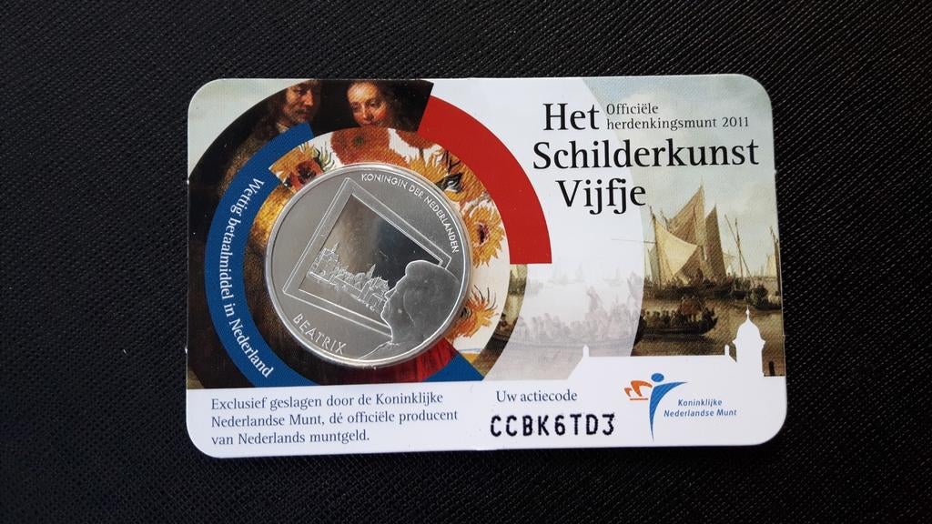 5 euro coincard 2011 Schilderkunst Vijfje, Postzegels en Munten, Munten | Nederland, Ophalen of Verzenden, Koningin Beatrix, Euro's