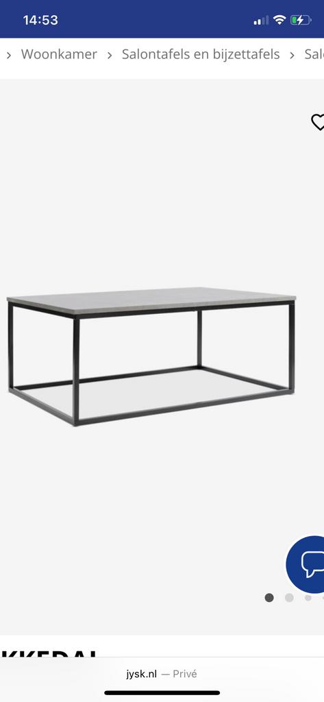 Salontafel beton kleur 75x115cm, 100 tot 150 cm, Ophalen of Verzenden, Zo goed als nieuw, 25 tot 50 cm