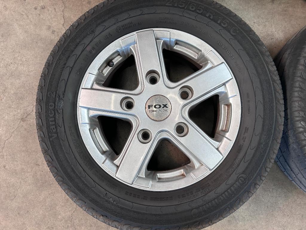 15 inch FOX velgen + zomerbanden Ford Transit Custom, 15 inch, Banden en Velgen, Ophalen of Verzenden, Personenwagen