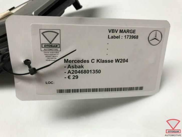 mercedes c klasse w204 asbak a2046801350, Gebruikt, Mercedes-Benz AG, Mercedes-Benz, Ophalen of Verzenden
