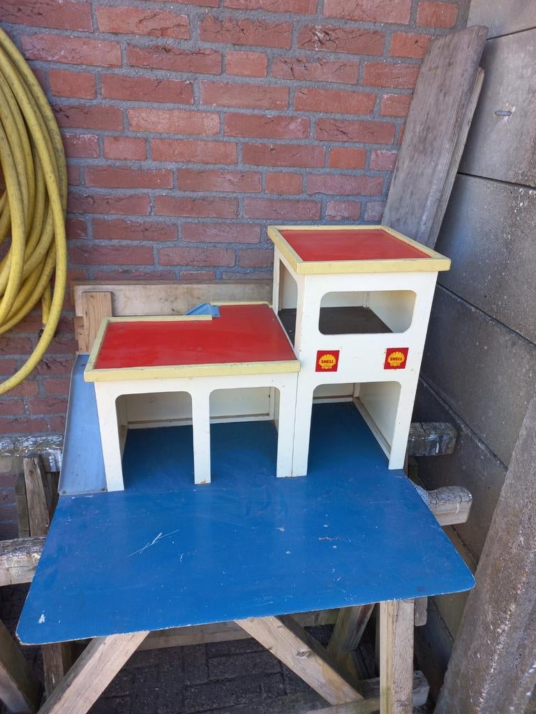 Vintage Shell speelgoedgarage, Ophalen, Gebruikt, Jongen of Meisje