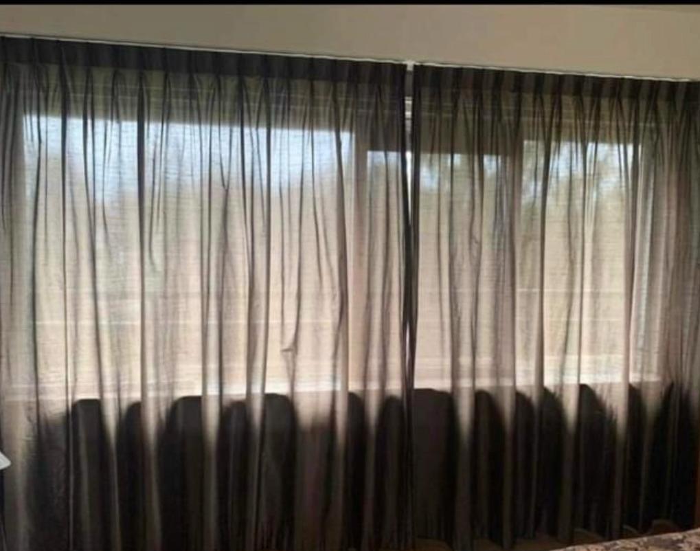 Luxury Curtains, Ophalen, Bruin, Zo goed als nieuw, 200 cm of meer