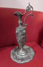 Vintage Italiaanse Bacchuskan & Onderbord - Peltrato 90%, Antiek en Kunst, Antiek | Tin, Ophalen of Verzenden