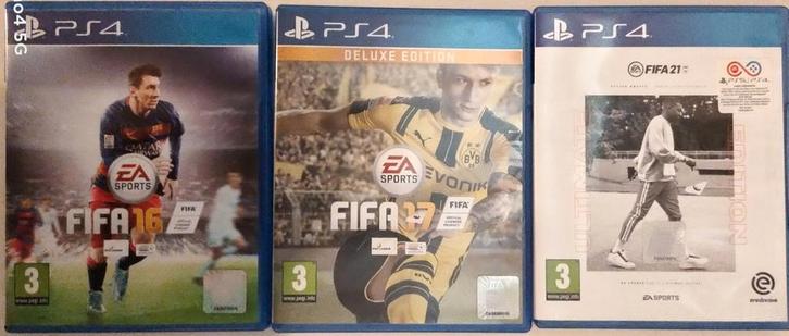 Fifa 2016-17-21 Playstation 4 voetbal spellen:€3 per stuk, Spelcomputers en Games, Games | Sony PlayStation 4, Zo goed als nieuw