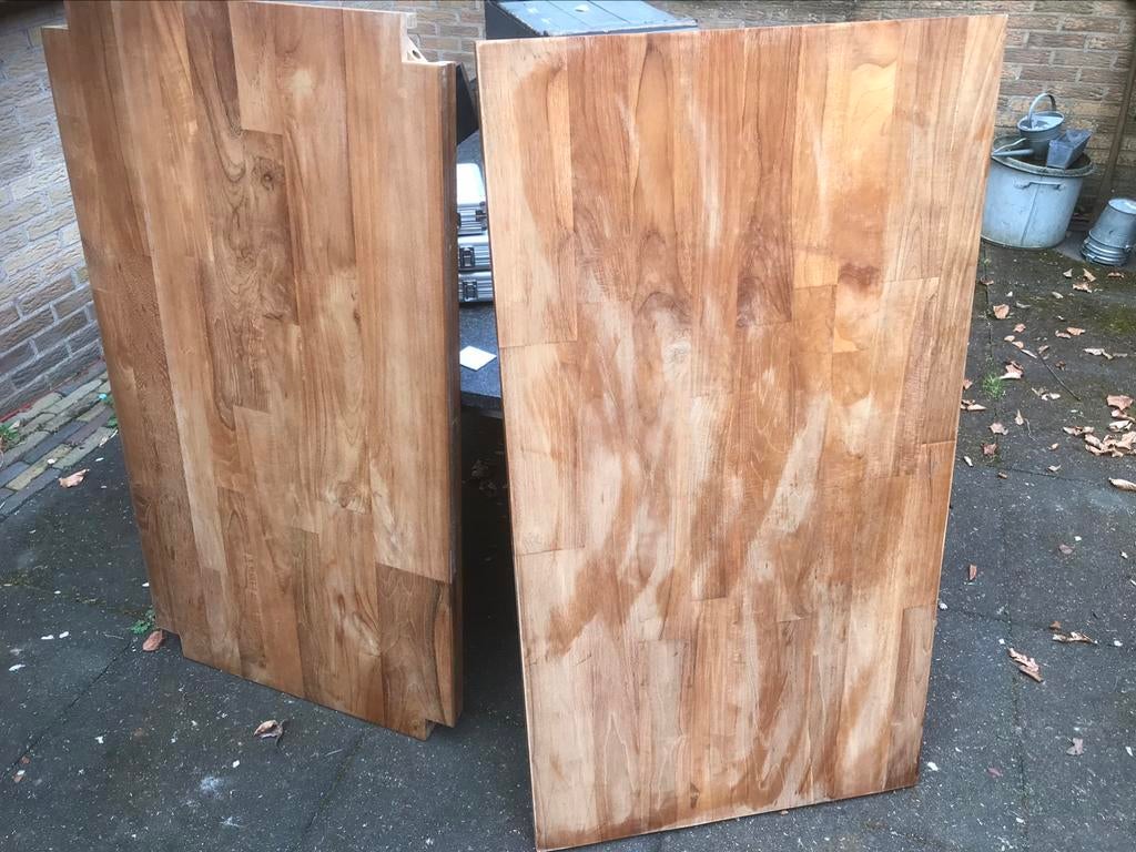 Tafelblad 70,5 cm 130,5 cm teakhout, Doe-het-zelf en Verbouw, Hout en Planken, Ophalen of Verzenden, Zo goed als nieuw