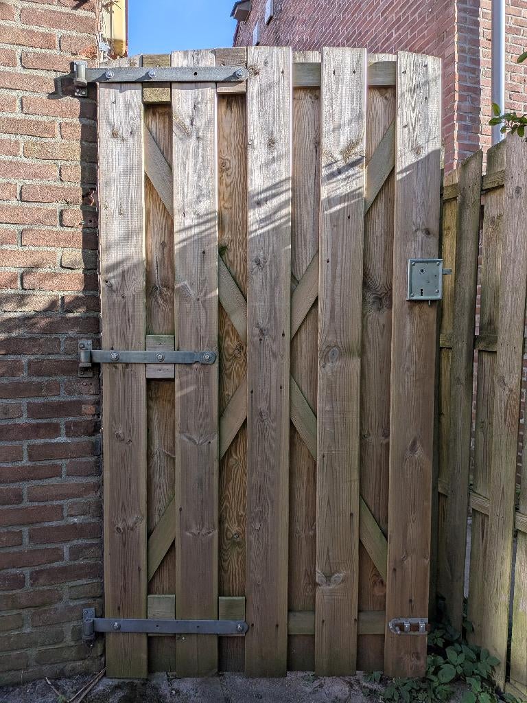 Tuinpoort / tuinhek, Ophalen, Gebruikt, 100 tot 150 cm, Draaipoort