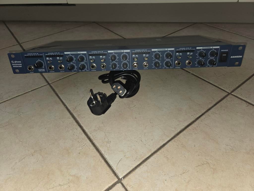 Hoofdtelefoon versterker, 4 kanaals, Samson S-phone, Ophalen of Verzenden, Instrumentmicrofoon