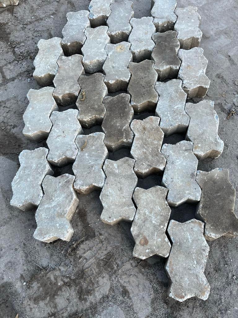 Gras klinkers /grastegels, Gebruikt, Klinkers, Ophalen of Verzenden, 10 m² of meer