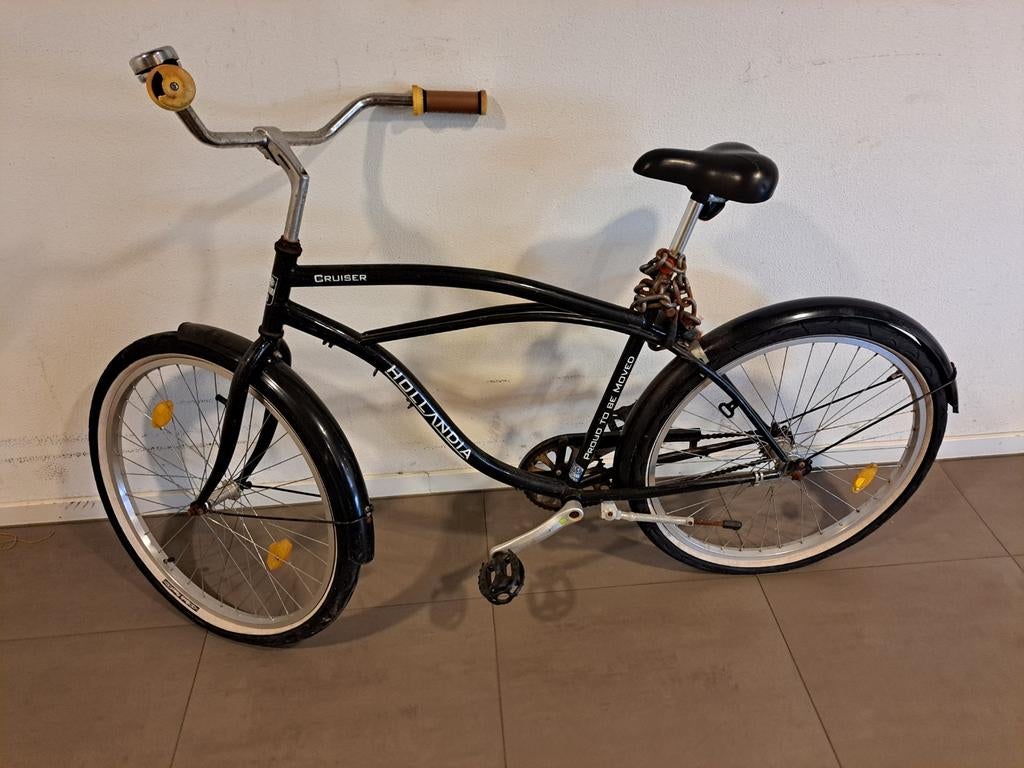 Hollandia Cruiser Fiets - Zwart, Gebruikt, Staal, Cruiser, Heren