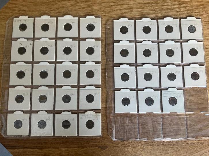 Heel veel 1 cent munten, circa 100 stuks en 1 van ½ cent, Postzegels en Munten, Munten | Nederland, Losse munt, 1 cent, Koningin Wilhelmina