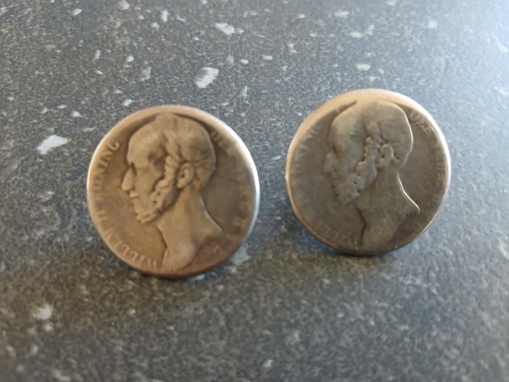 Koning Willem II Gulden Munten - Zilveren Knopen, 1 gulden, Verzenden, Zilver, Losse munt