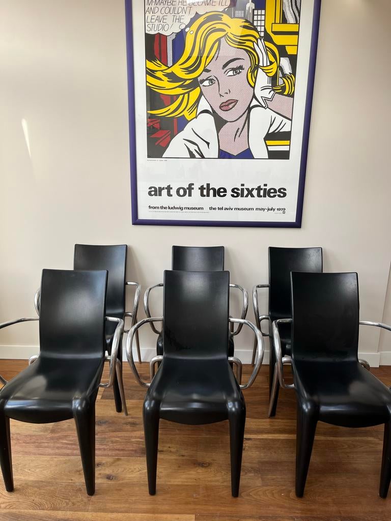 6 x designstoelen van Philippe Starck, Ophalen, Kunststof, Gebruikt, Zwart