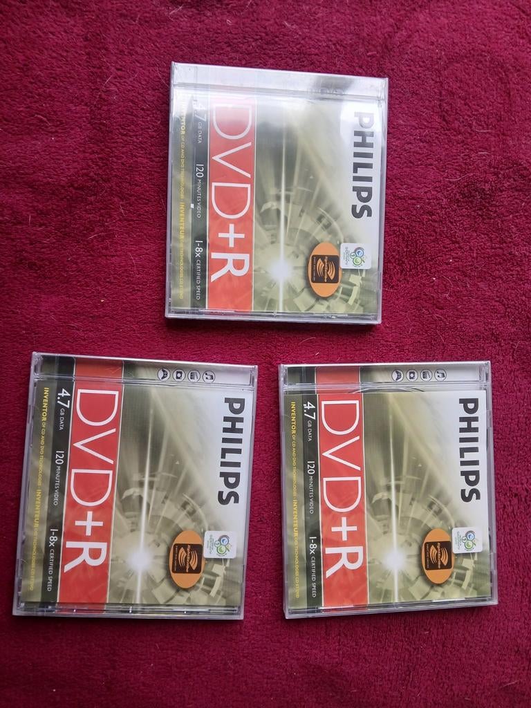3x Philips DVD+R 4.7GB 120min lightscribeNieuw in verpakking, Ophalen of Verzenden, Nieuw, Philips, Met accessoires