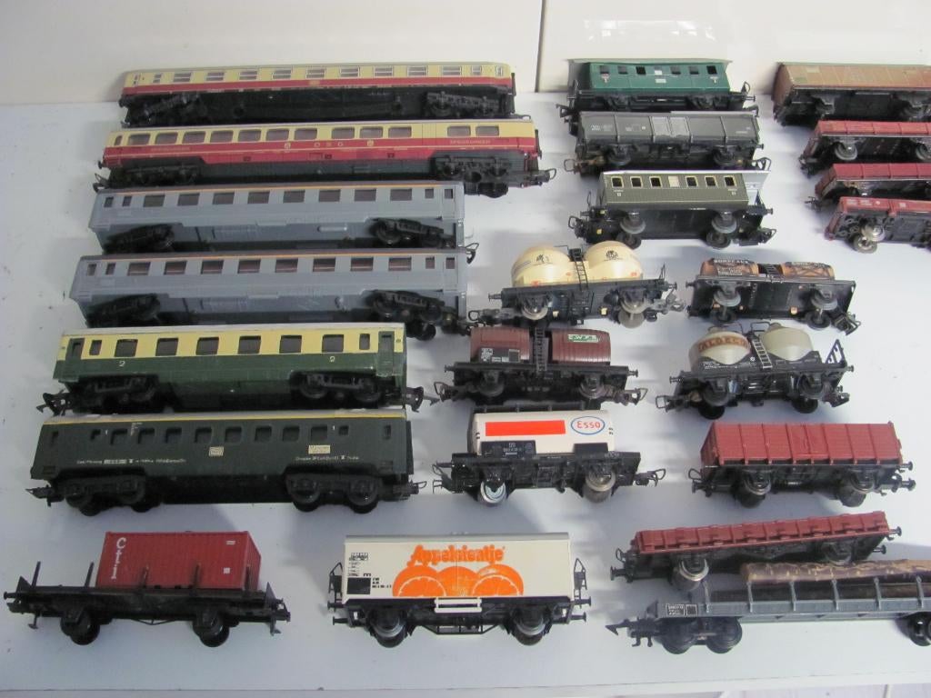 partij H-spoor wagon/rijtuigen,diverse merken,veelal jouef, Gebruikt, Jouef, Gelijkstroom of Wisselstroom, Wagon