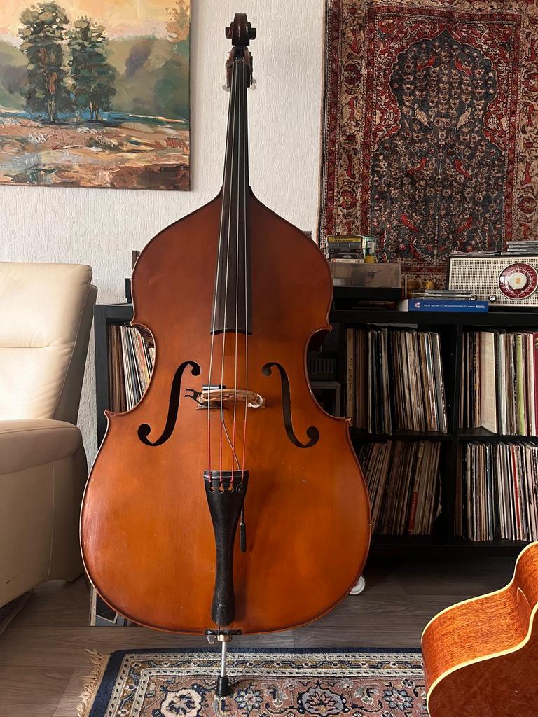 Contrabas 3/4, Muziek en Instrumenten, Ophalen, Gebruikt, 3/4-contrabas, Met koffer
