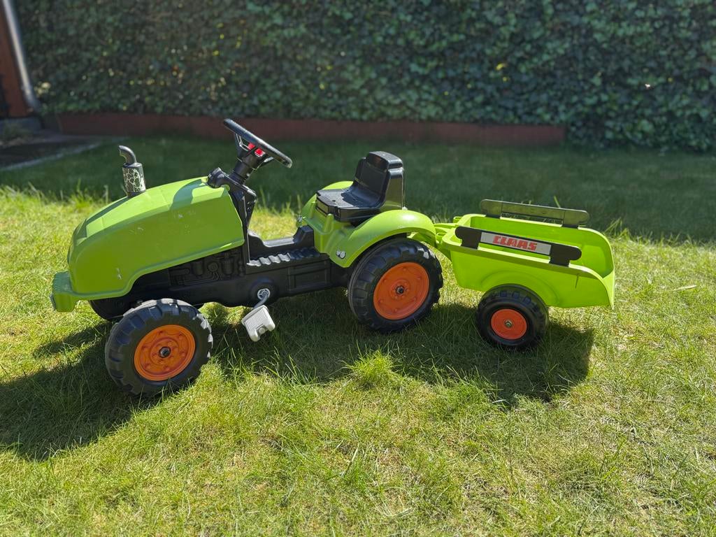 Claas kindertrekker met aanhanger, Ophalen, Gebruikt