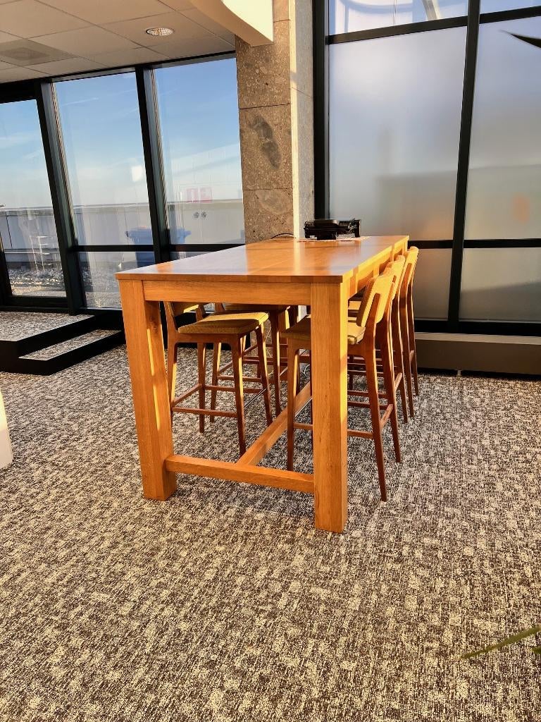 2x stijlvolle bartafel met 6 krukken - GRATIS AF TE HALEN, Ophalen, Zo goed als nieuw