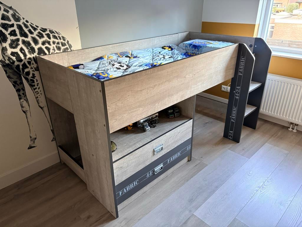 Kinderbed met kast, 85 tot 100 cm, Gebruikt, Ophalen of Verzenden, Hoogslaper of Stapelbed