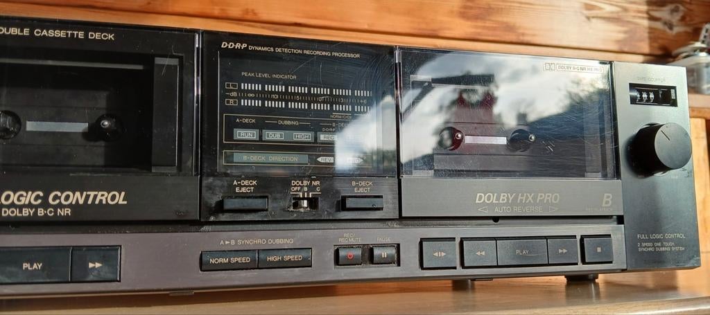 JVC Dubbel Cassettedeck TD-W303 4 Sporen MetalChrome TYPE IV, Ophalen, Dubbel, JVC, Tiptoetsen
