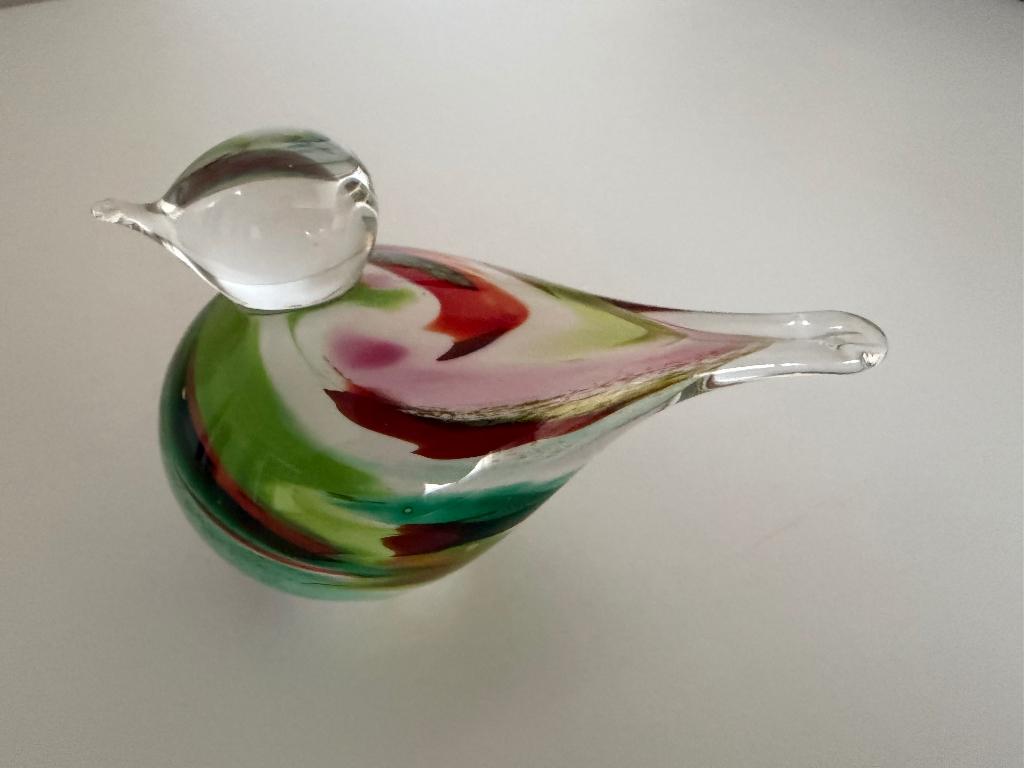 Glas kunst beeldje vogel, Ophalen of Verzenden, Zo goed als nieuw, Dier
