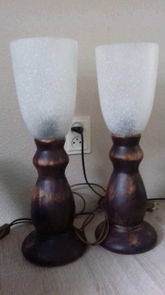 sta lampen, Huis en Inrichting, Lampen | Tafellampen, Ophalen of Verzenden, Gebruikt, Minder dan 50 cm