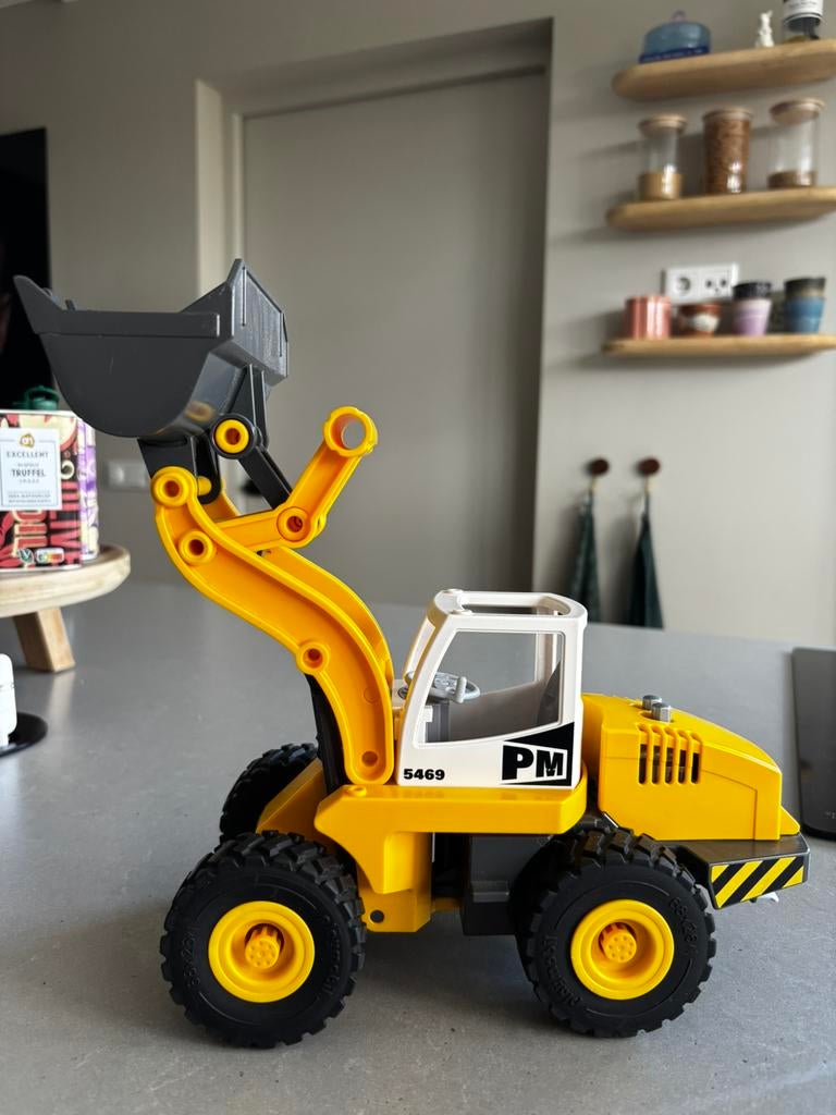 Playmobil 5469 Grote Wiellader bulldozer graafmachine, Ophalen of Verzenden, Zo goed als nieuw