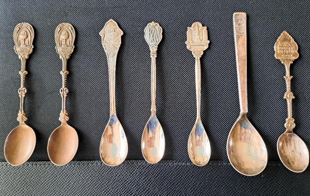 Diverse verzilverde theelepeltjes (7 stuks) samen voor € 7, Antiek en Kunst, Antiek | Bestek, Ophalen
