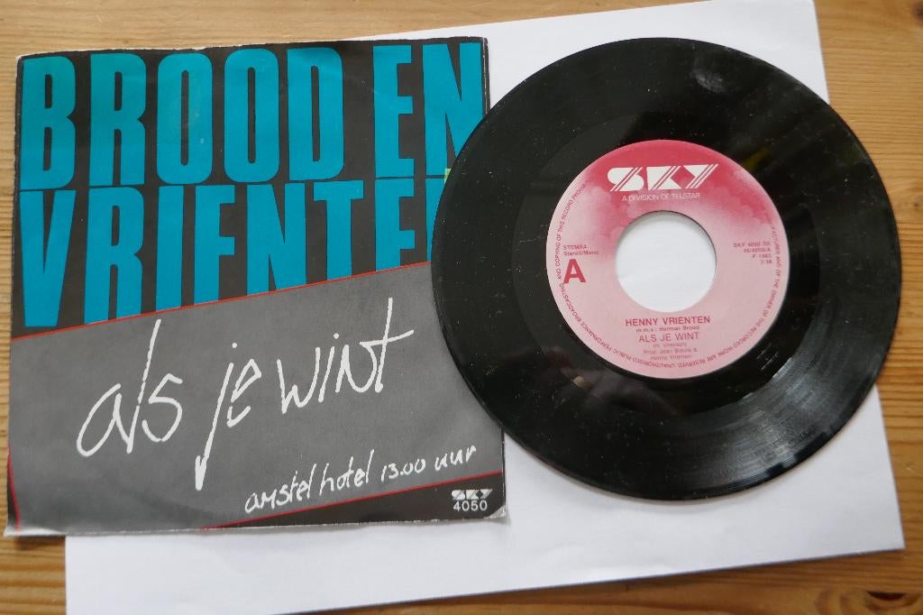 Single: Henny Vrienten m.m.v. Herman Brood– Als  Je Wint, Gebruikt, Overige formaten, 1980 - 1989, Ophalen of Verzenden