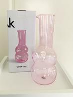 & klevering karaf roze glas, Glas of Glazen, Nieuw, Ophalen of Verzenden, Glas