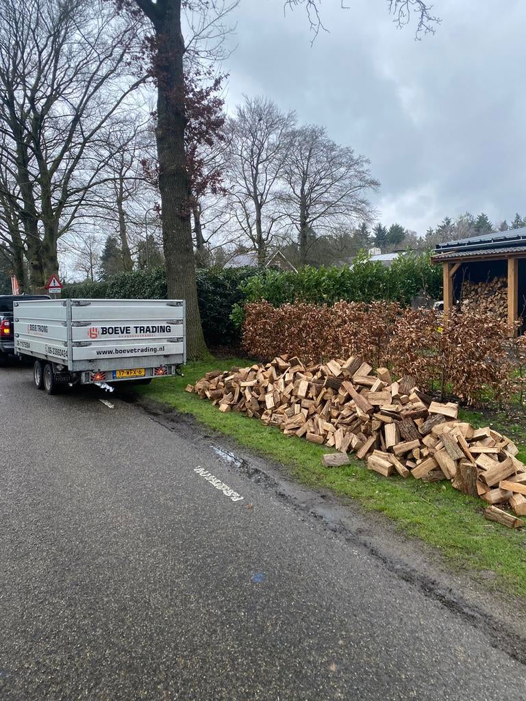 Eiken haardhout brandhout kachelhout DROOG!, Tuin en Terras, Haardhout, 6 m³ of meer, Ophalen of Verzenden