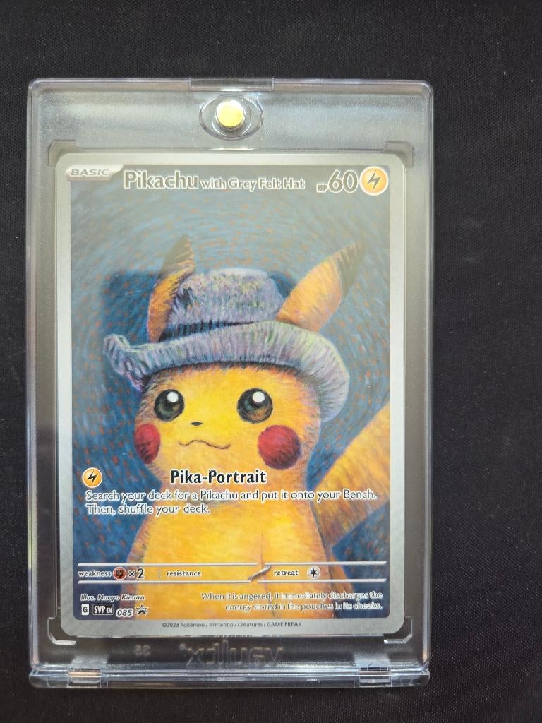 Pikachu with Grey Felt Hat 085, Ophalen of Verzenden, Nieuw, Losse kaart