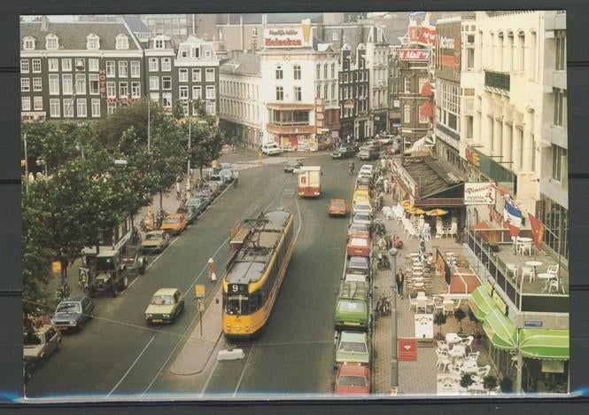 GVB Gele Tram No. 735 Amsterdam Foto/Ansichtkaart Tram t-189, Ophalen of Verzenden, Zo goed als nieuw, Tram, Kaart of Prent