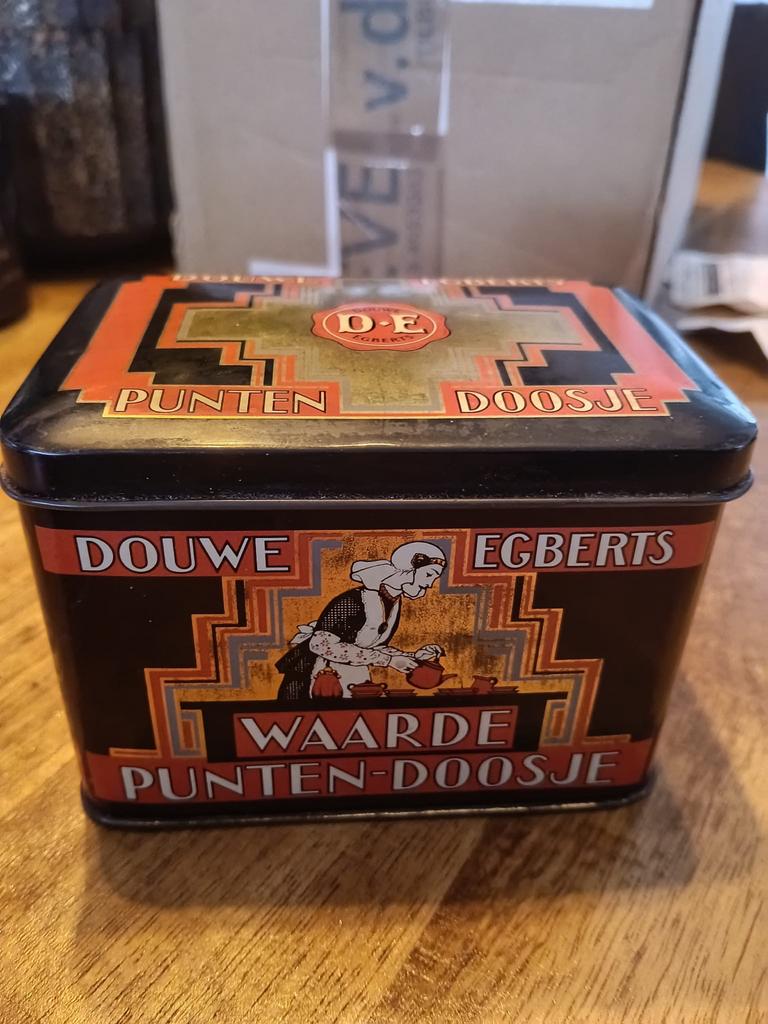 Vintage Douwe Egberts Punten Doosje - Waarde Punten, Ophalen, Gebruikt, Verpakking
