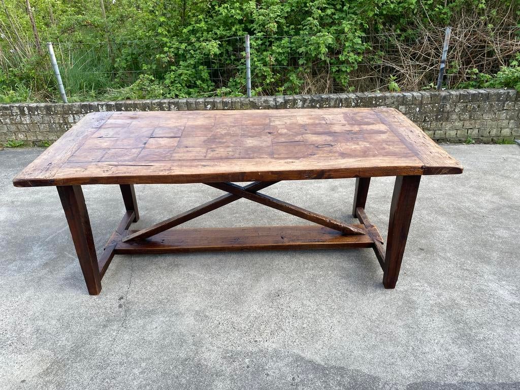 Antieke Landelijke Eikenhouten Eettafel 18 eeuws !!, Antiek en Kunst, Antiek | Meubels | Tafels, Ophalen