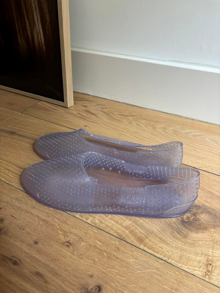 lila ballerina’s, kunststof loafers,instappers,maat 41/43, Overige kleuren, Instappers, Nieuw, Ophalen of Verzenden