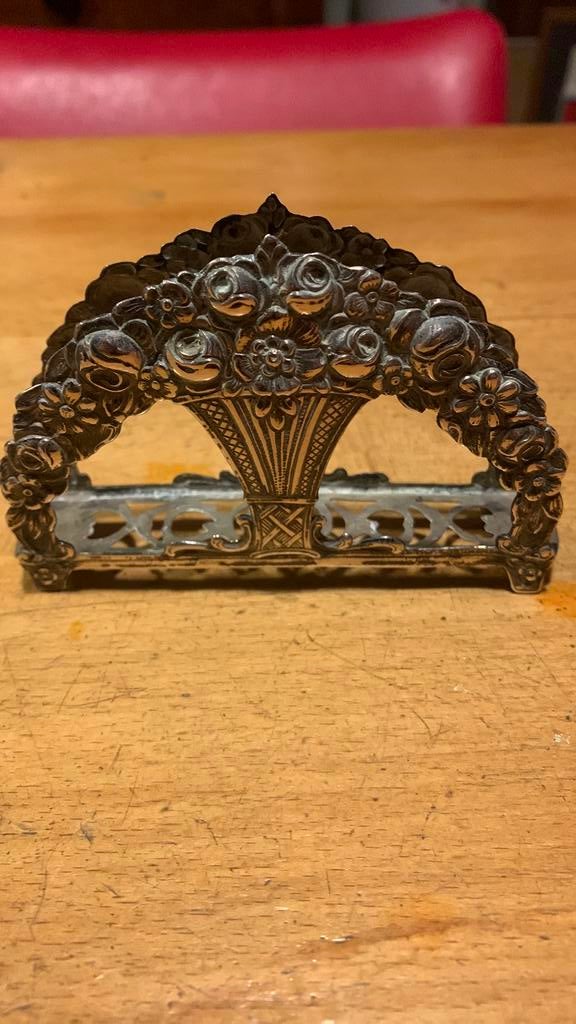 Zilveren servet-  of brievenhouder gehalte 800, Ophalen of Verzenden, Zilver